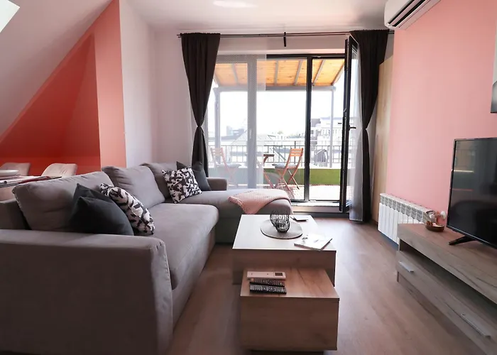 アパート New Skyline 1bdrm Free Parking & Terrace ソフィア